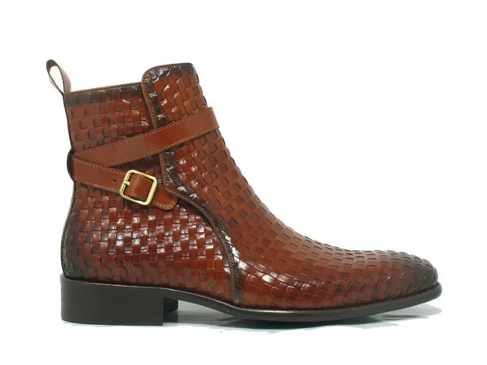 Carrucci Shoes Basket Weave Buckle Boots Calfskin KB886-17X - Image 12