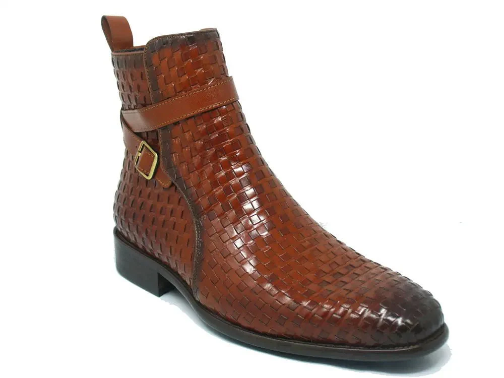 Carrucci Shoes Basket Weave Buckle Boots Calfskin KB886-17X - Image 13