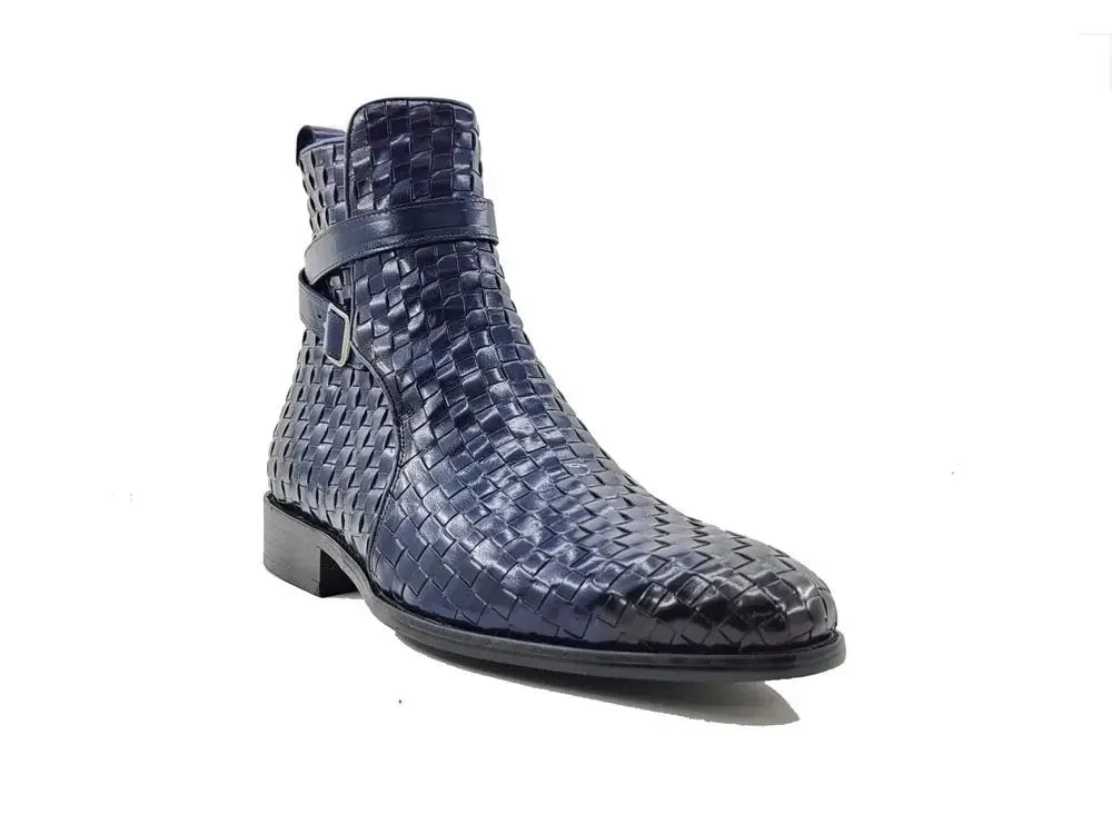 Carrucci Shoes Basket Weave Buckle Boots Calfskin KB886-17X - Image 6