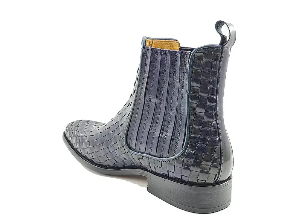 Carrucci Shoes Basket Weave Chelsea Boot Leather KB886-18X - Image 17