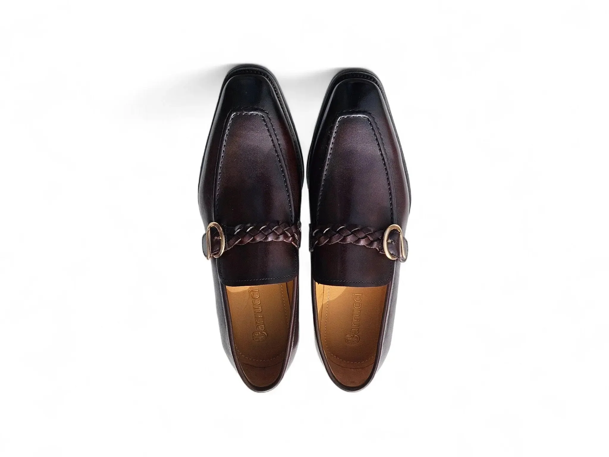 Carrucci Shoes Braided Bit Loafer Men's Leather Ks509-46 - Image 5