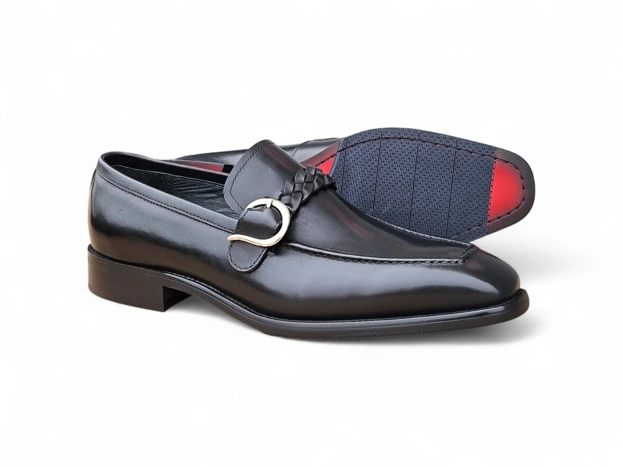 Carrucci Shoes Braided Bit Loafer Men's Leather Ks509-46 - Image 8