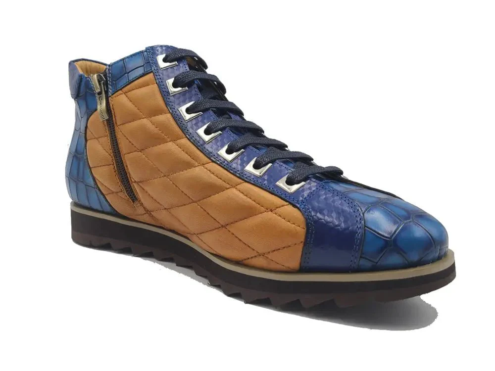 Carrucci Shoes Brand Embossed Alligator Calfskin Hi Top KB626-13E - Image 10