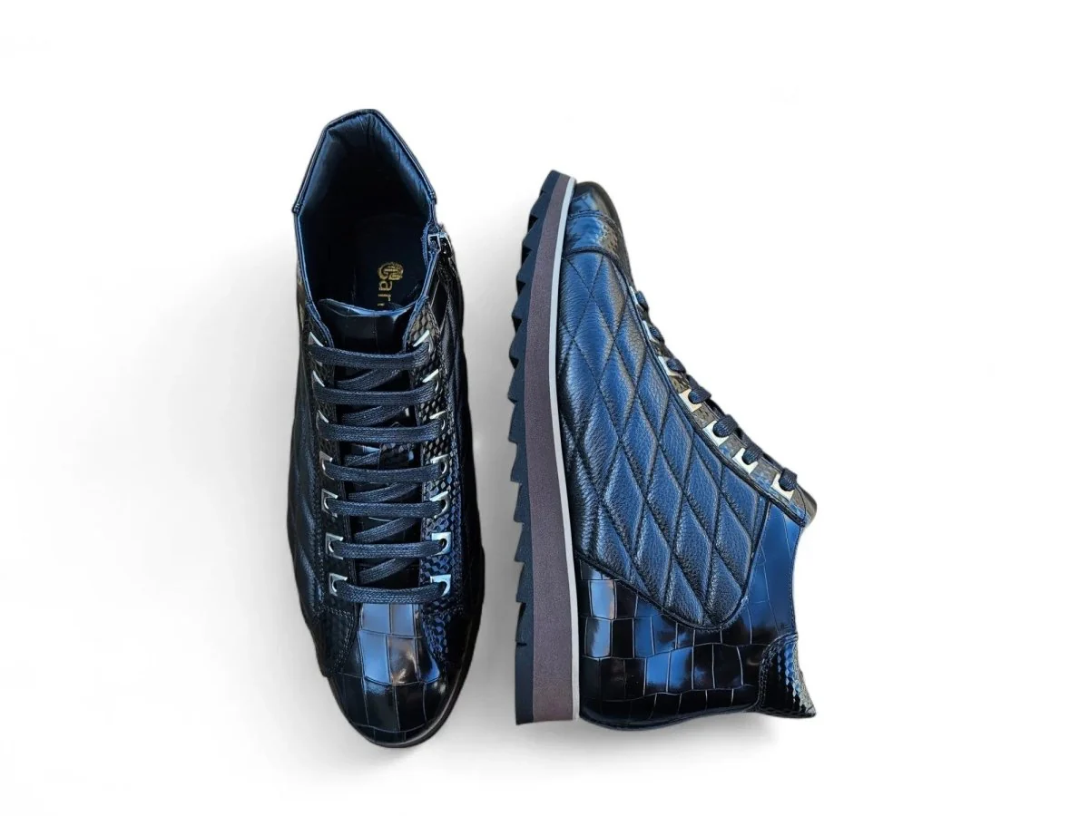 Carrucci Shoes Brand Embossed Alligator Calfskin Hi Top KB626-13E - Image 12