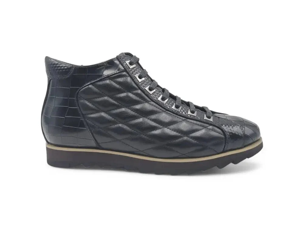 Carrucci Shoes Brand Embossed Alligator Calfskin Hi Top KB626-13E - Image 15