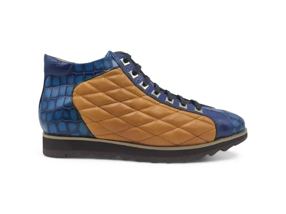 Carrucci Shoes Brand Embossed Alligator Calfskin Hi Top KB626-13E - Image 9