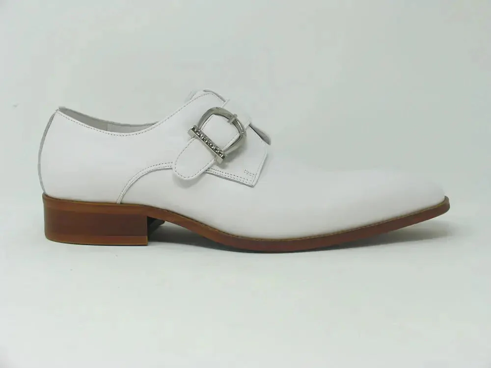 Carrucci Shoes Buckle Monk Strap Leather Loafer KS503-35 - Image 11