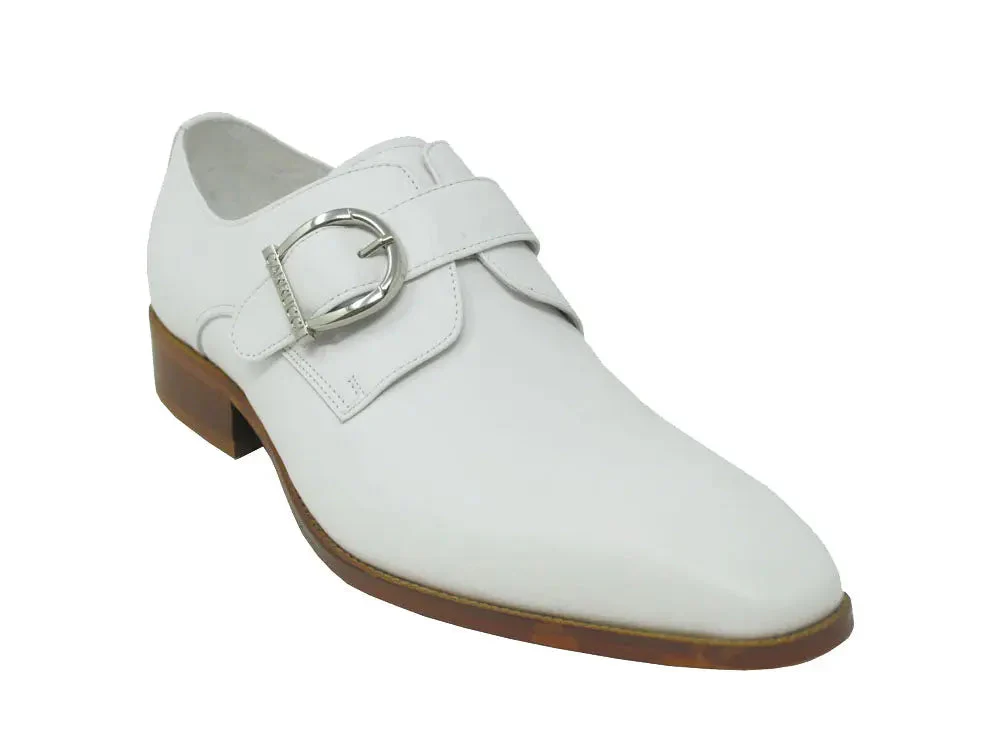 Carrucci Shoes Buckle Monk Strap Leather Loafer KS503-35 - Image 12