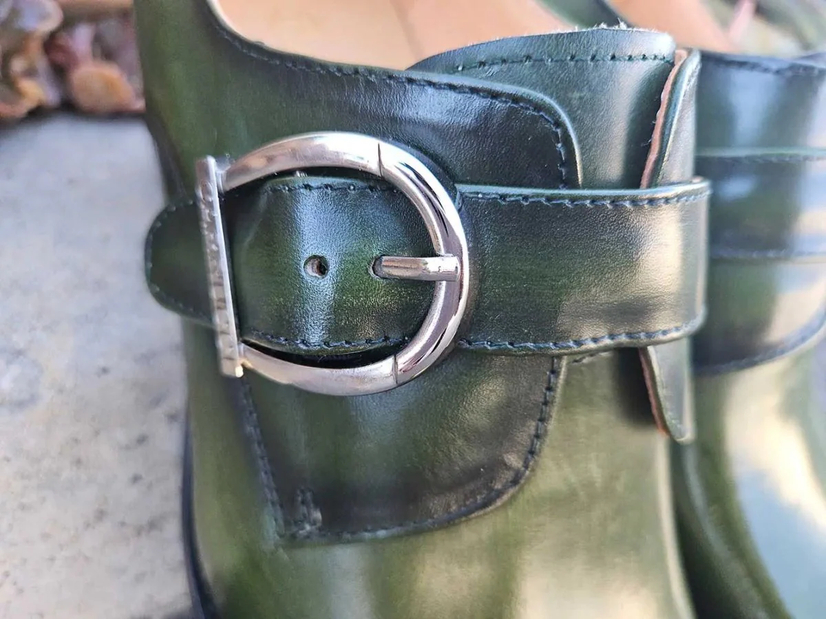Carrucci Shoes Buckle Monk Strap Leather Loafer KS503-35 - Image 16