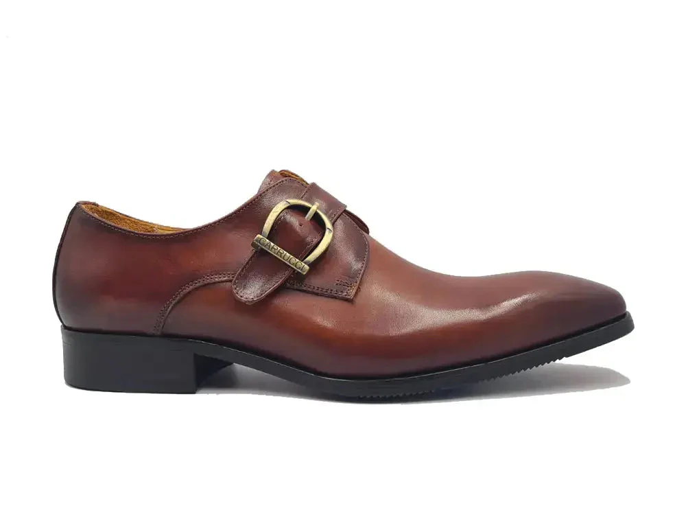 Carrucci Shoes Buckle Monk Strap Leather Loafer KS503-35 - Image 6