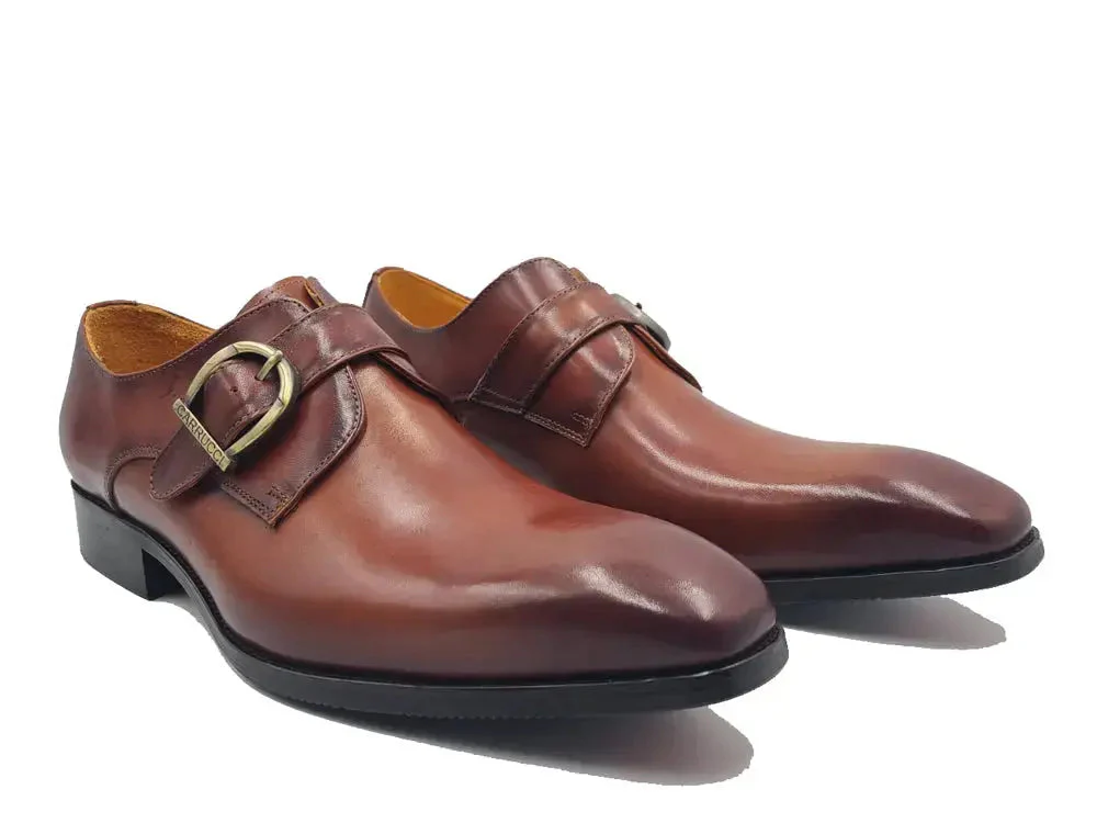 Carrucci Shoes Buckle Monk Strap Leather Loafer KS503-35 - Image 7