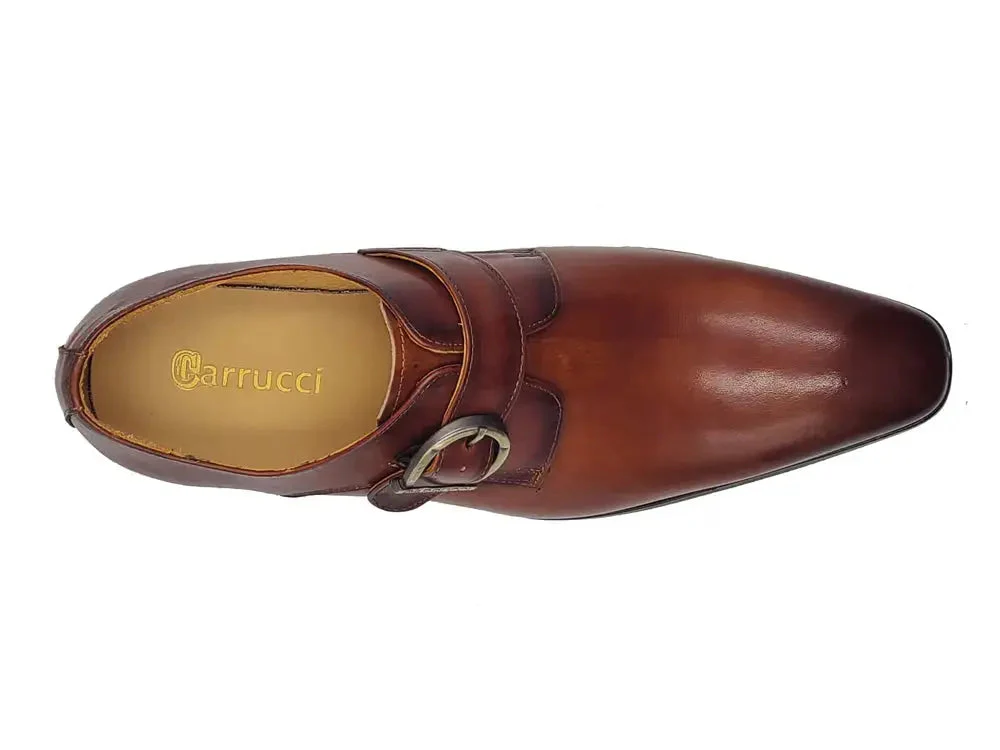 Carrucci Shoes Buckle Monk Strap Leather Loafer KS503-35 - Image 9