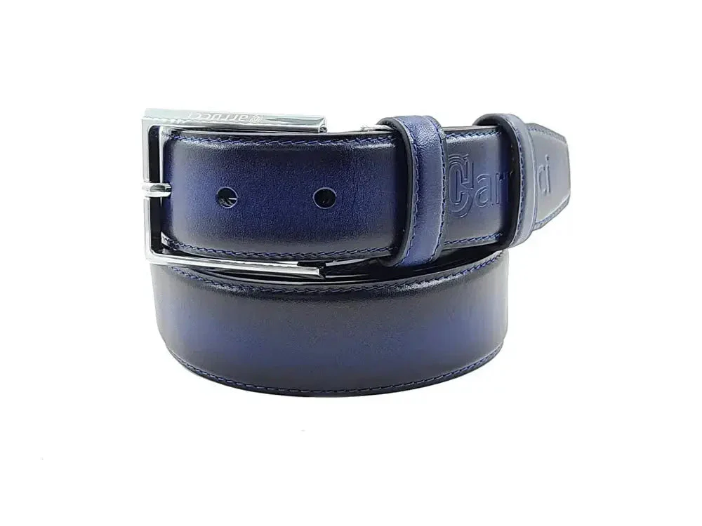 Carrucci Shoes Burnished Calfskin Belt Calfskin Leather KC1 - Image 6