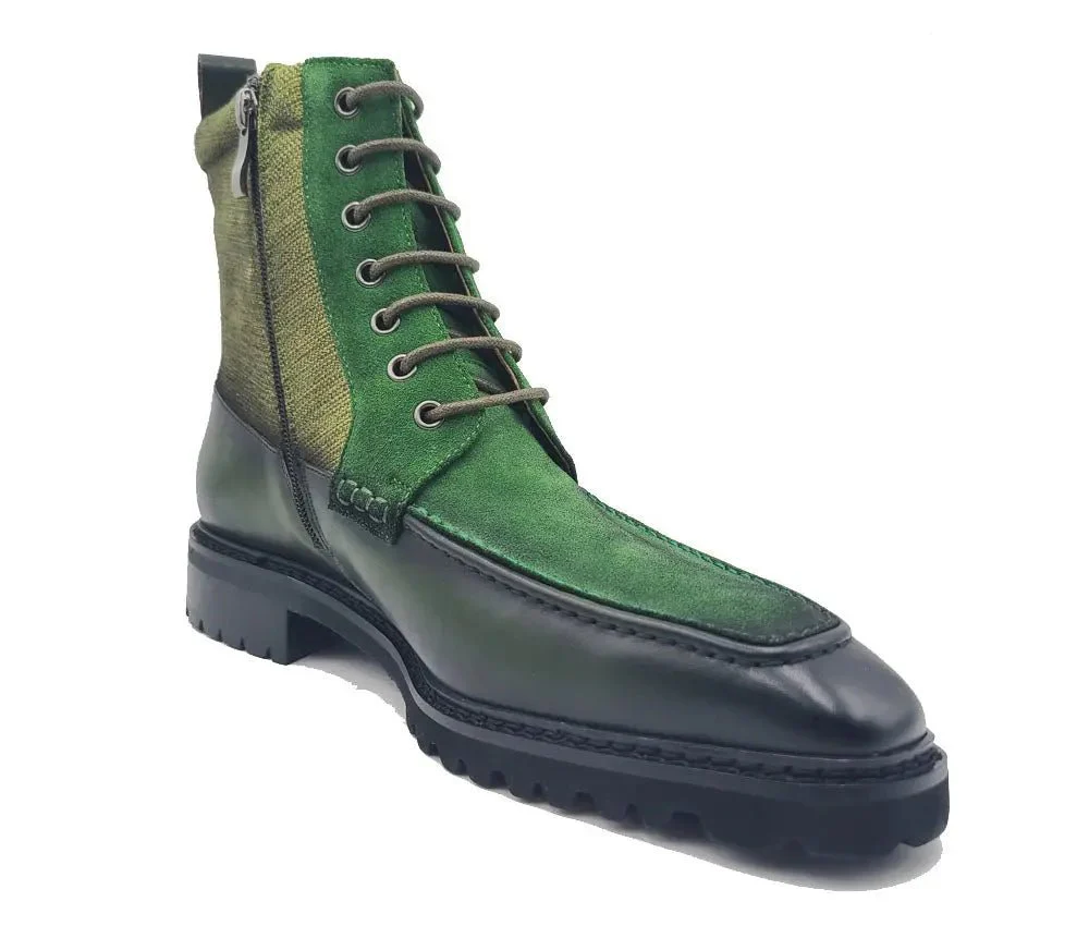 Carrucci Shoes Burnished Calfskin Slip On Boot Lug Sole Calfskin KB516-17 - Image 15