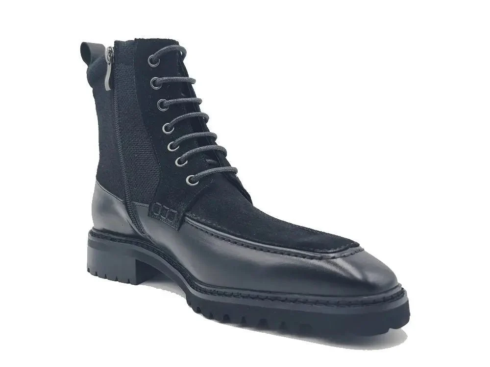 Carrucci Shoes Burnished Calfskin Slip On Boot Lug Sole Calfskin KB516-17 - Image 3