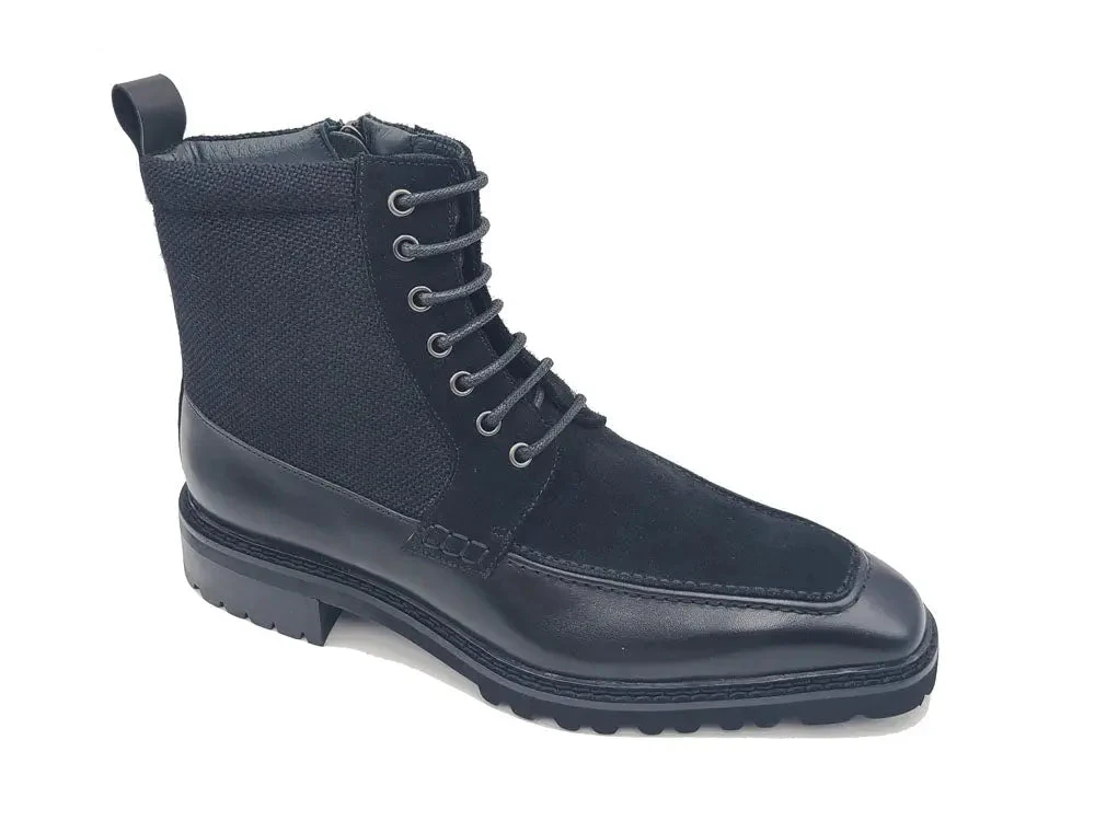 Carrucci Shoes Burnished Calfskin Slip On Boot Lug Sole Calfskin KB516-17 - Image 4
