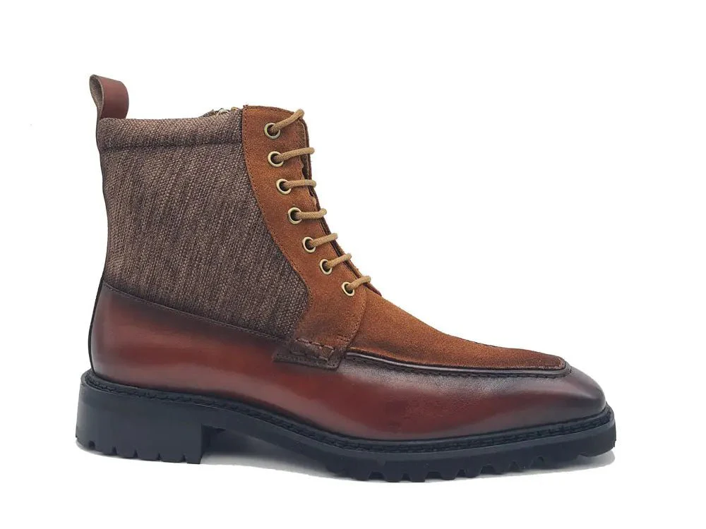 Carrucci Shoes Burnished Calfskin Slip On Boot Lug Sole Calfskin KB516-17 - Image 6
