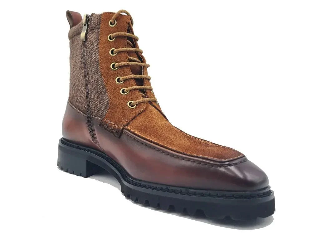 Carrucci Shoes Burnished Calfskin Slip On Boot Lug Sole Calfskin KB516-17 - Image 7