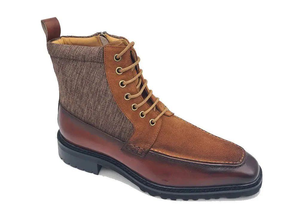 Carrucci Shoes Burnished Calfskin Slip On Boot Lug Sole Calfskin KB516-17 - Image 8