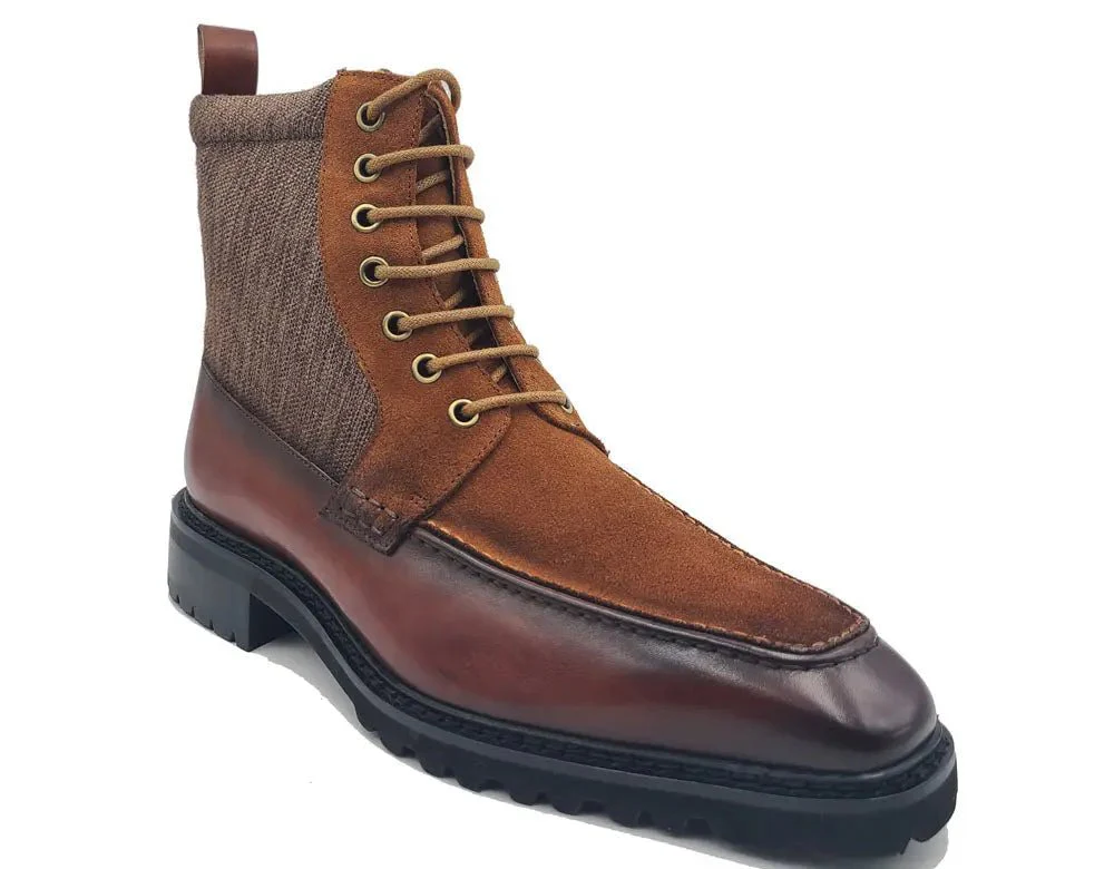 Carrucci Shoes Burnished Calfskin Slip On Boot Lug Sole Calfskin KB516-17 - Image 9