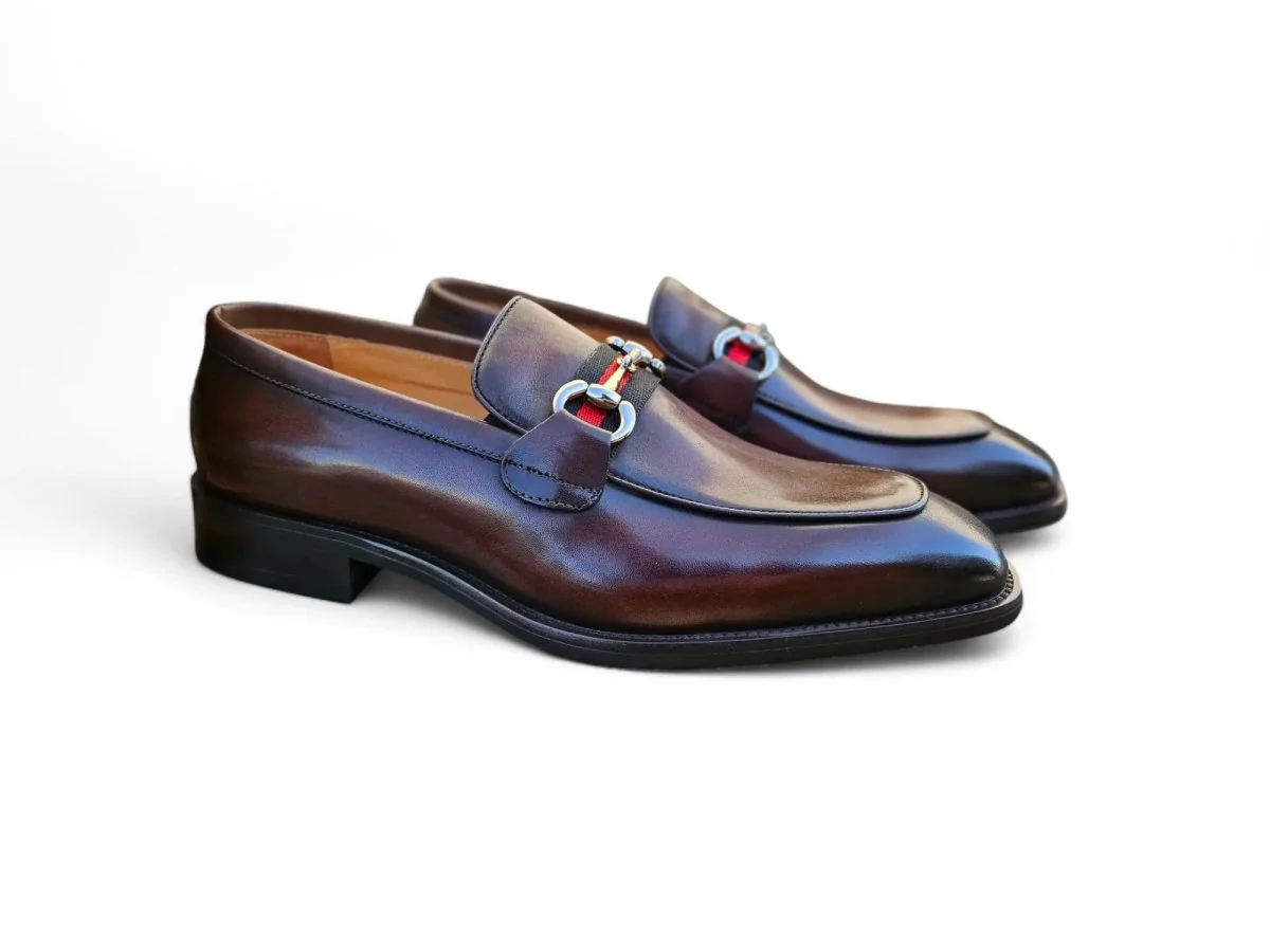 Carrucci Shoes Burnished Calfskin Slip On Loafer Calfskin KS509-28R