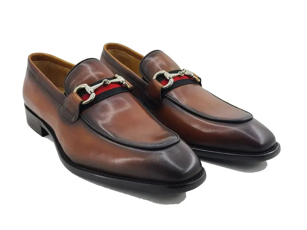 Carrucci Shoes Burnished Calfskin Slip On Loafer Calfskin KS509-28R - Image 10