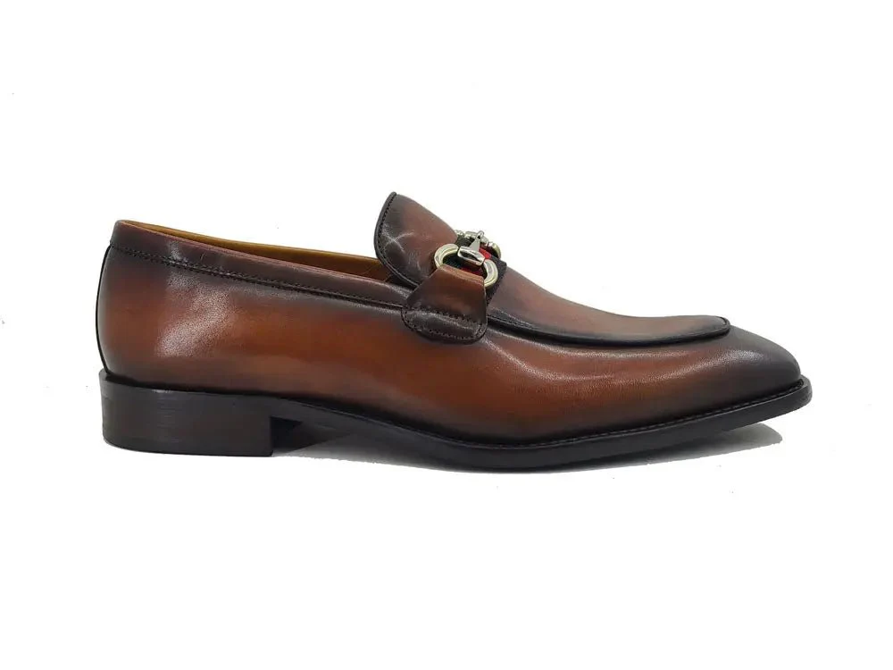 Carrucci Shoes Burnished Calfskin Slip On Loafer Calfskin KS509-28R - Image 11