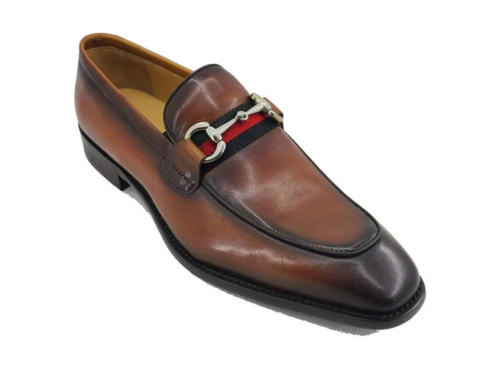 Carrucci Shoes Burnished Calfskin Slip On Loafer Calfskin KS509-28R - Image 12