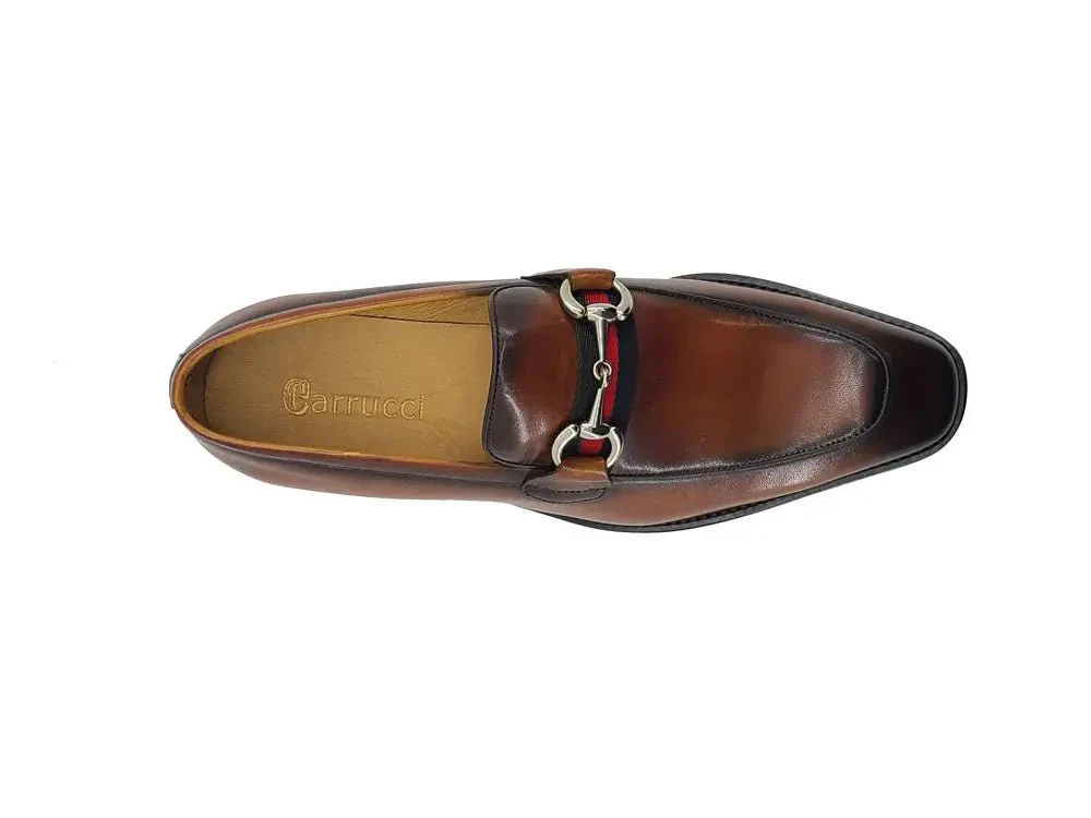 Carrucci Shoes Burnished Calfskin Slip On Loafer Calfskin KS509-28R - Image 13