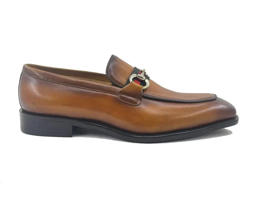 Carrucci Shoes Burnished Calfskin Slip On Loafer Calfskin KS509-28R - Image 4