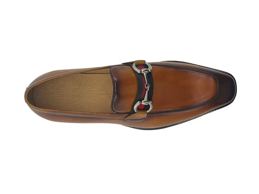 Carrucci Shoes Burnished Calfskin Slip On Loafer Calfskin KS509-28R - Image 5