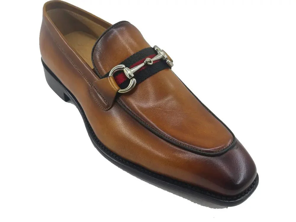Carrucci Shoes Burnished Calfskin Slip On Loafer Calfskin KS509-28R - Image 6