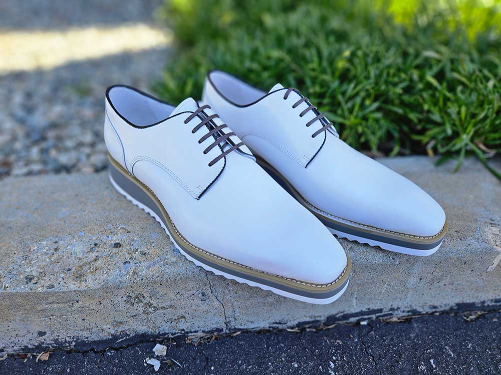 Carrucci Shoes Burnished Lace up Leather Derby Men's Leather KS515-26 - Image 10