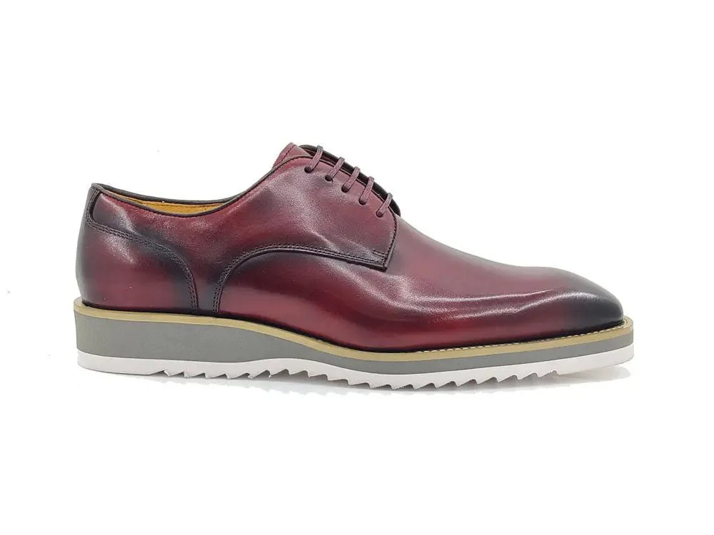 Carrucci Shoes Burnished Lace up Leather Derby Men's Leather KS515-26 - Image 14