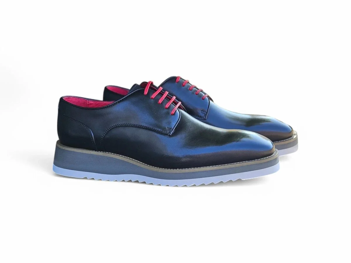 Carrucci Shoes Burnished Lace up Leather Derby Men's Leather KS515-26 - Image 15