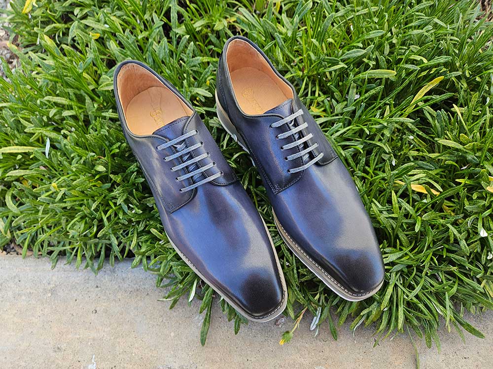 Carrucci Shoes Burnished Lace up Leather Derby Men's Leather KS515-26 - Image 21