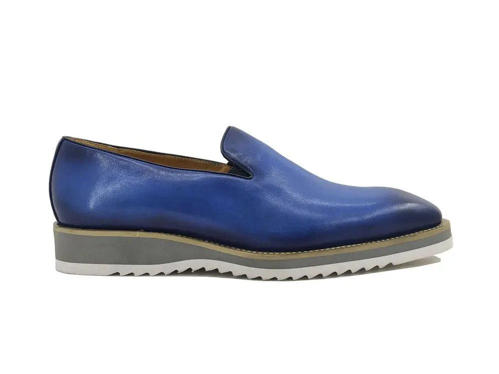 Carrucci Shoes Burnished Wholecut Loafer Leather KS515-03 - Image 8