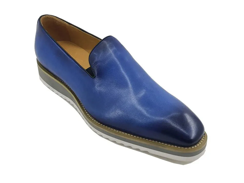 Carrucci Shoes Burnished Wholecut Loafer Leather KS515-03 - Image 9