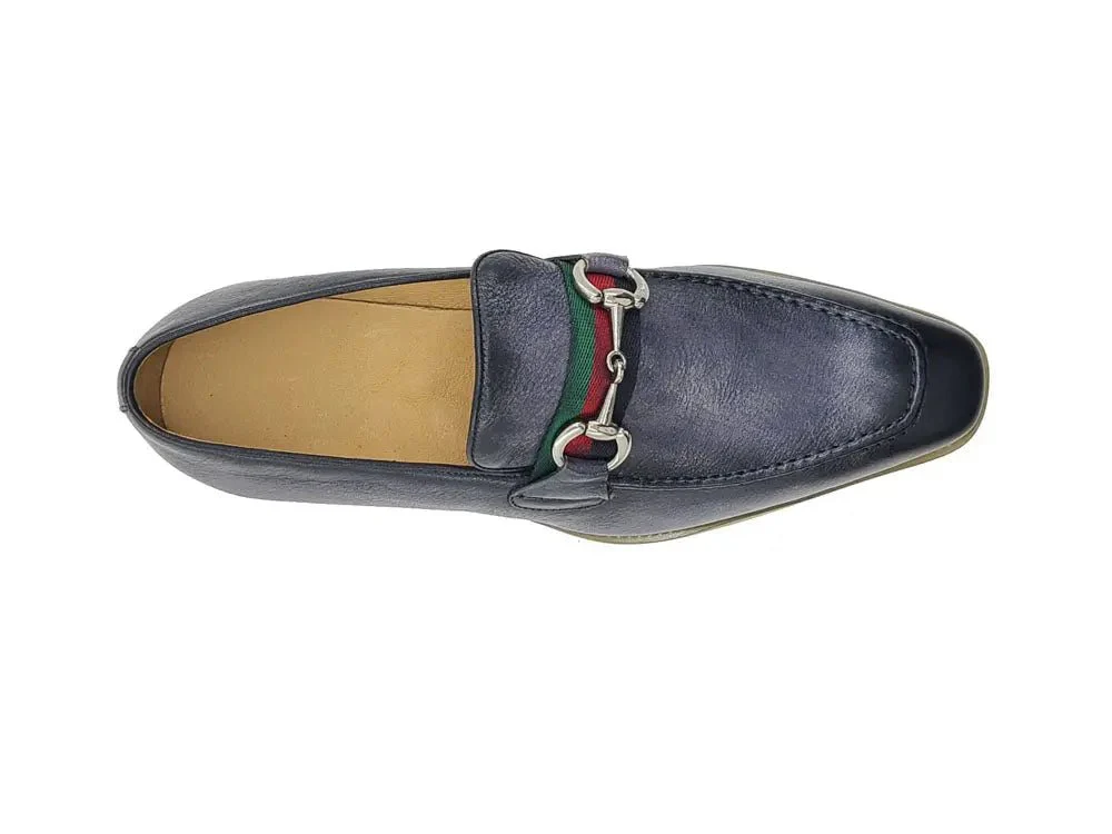 Carrucci Shoes Calfskin Leather Slip On Horsebit Buckle Loafer KS515-07R - Image 23