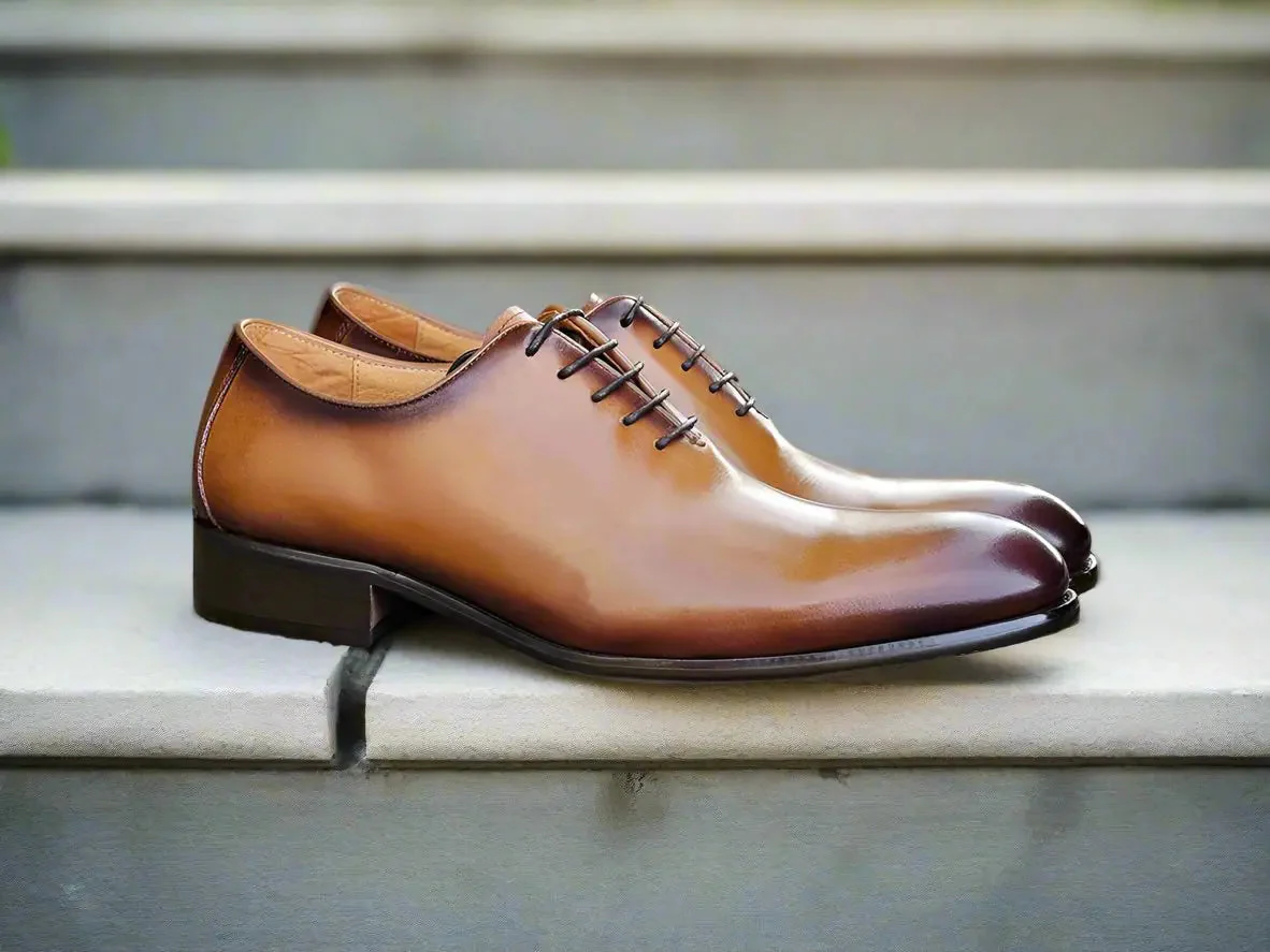 Carrucci Shoes Calfskin Whole Cut Lace Up Oxford Leather KS505-12 - Image 10