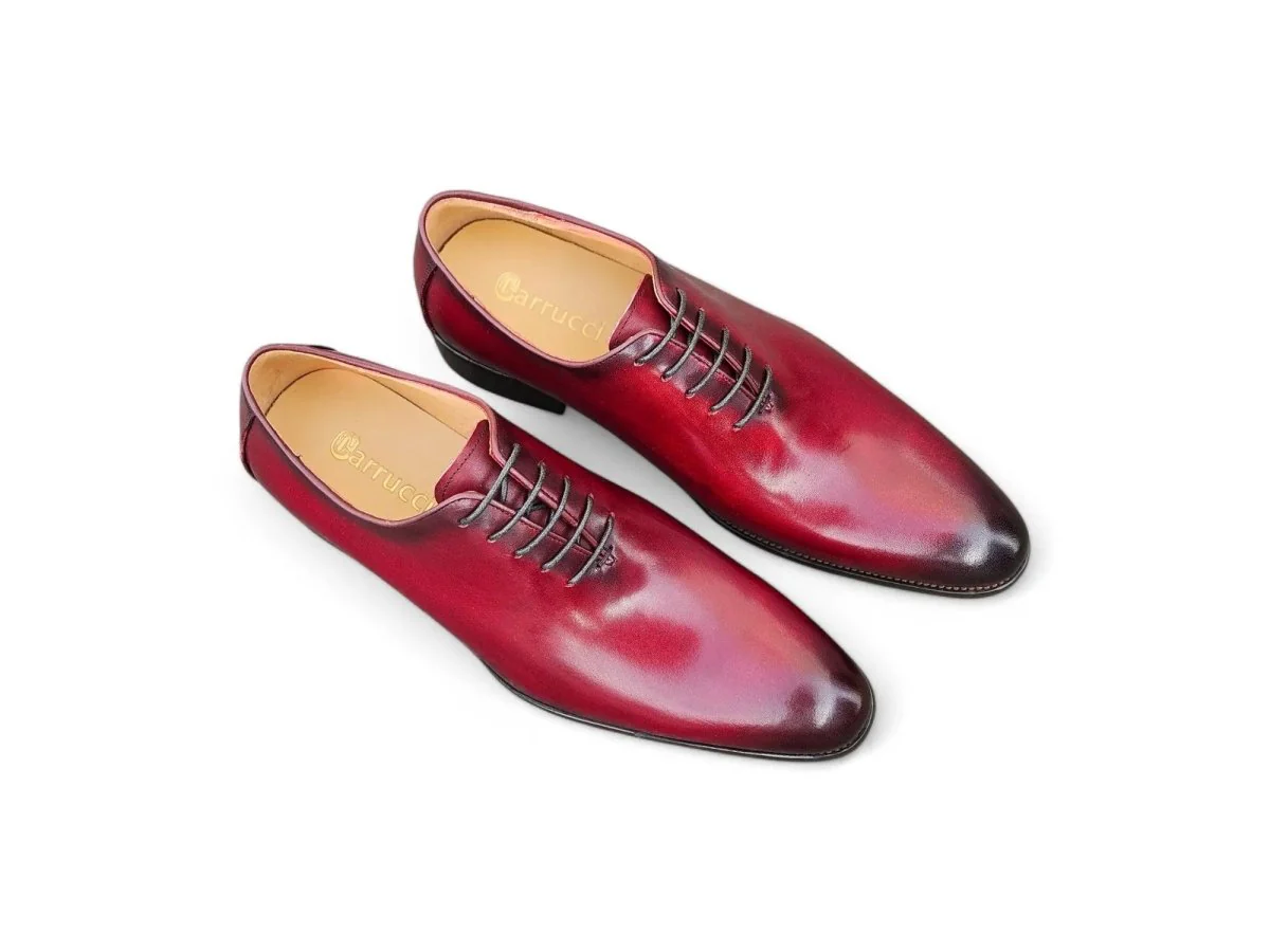 Carrucci Shoes Calfskin Whole Cut Lace Up Oxford Leather KS505-12 - Image 21