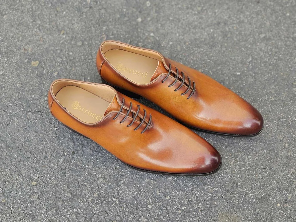 Carrucci Shoes Calfskin Whole Cut Lace Up Oxford Leather KS505-12 - Image 34