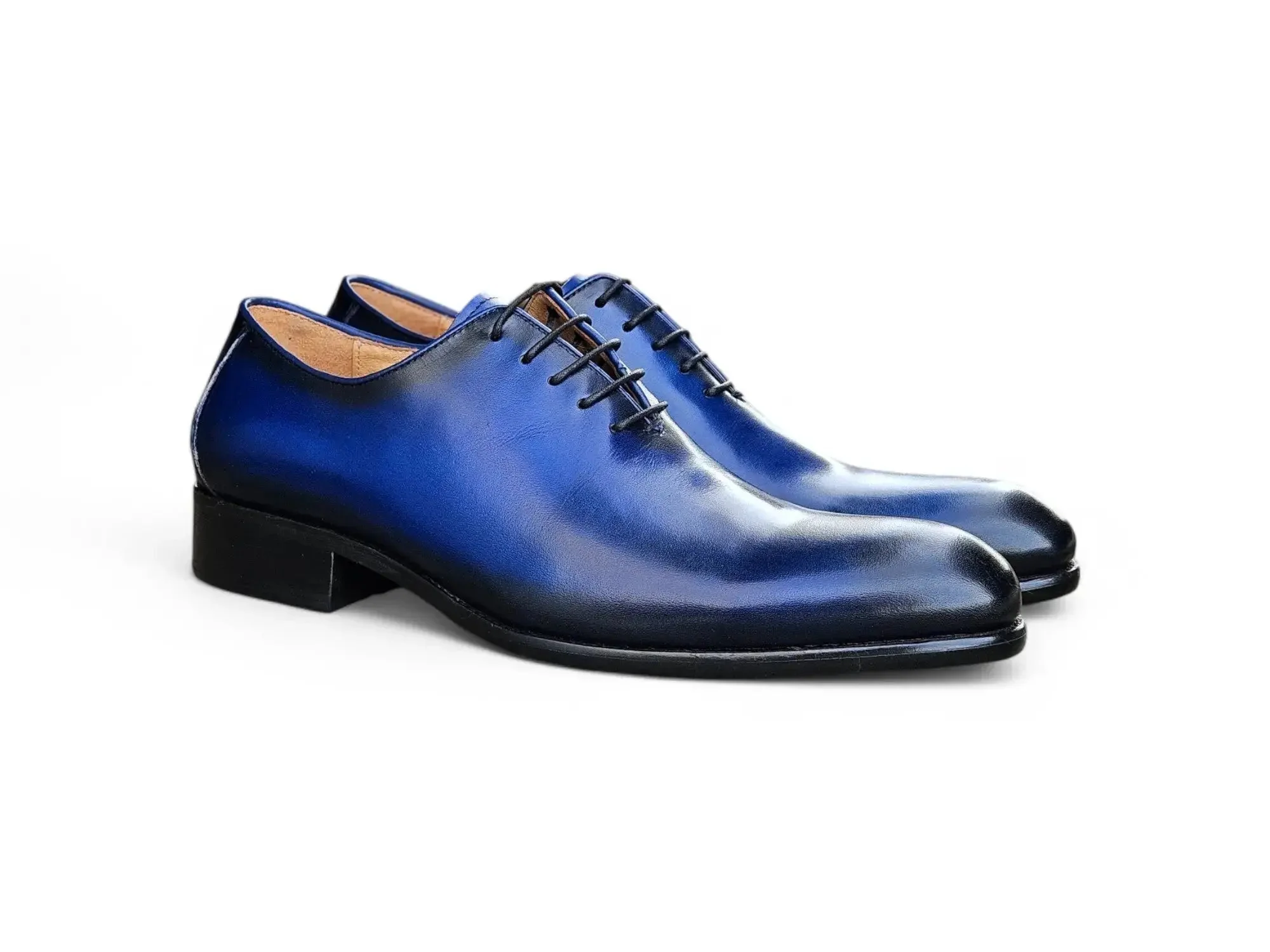 Carrucci Shoes Calfskin Whole Cut Lace Up Oxford Leather KS505-12 - Image 4