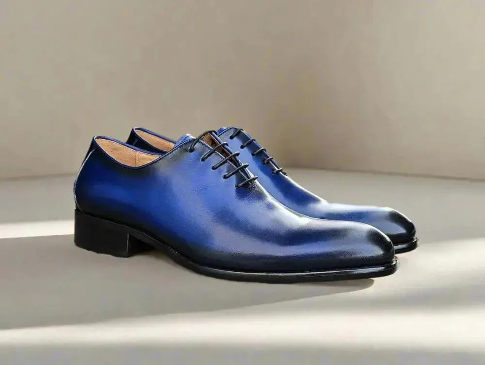 Carrucci Shoes Calfskin Whole Cut Lace Up Oxford Leather KS505-12 - Image 6