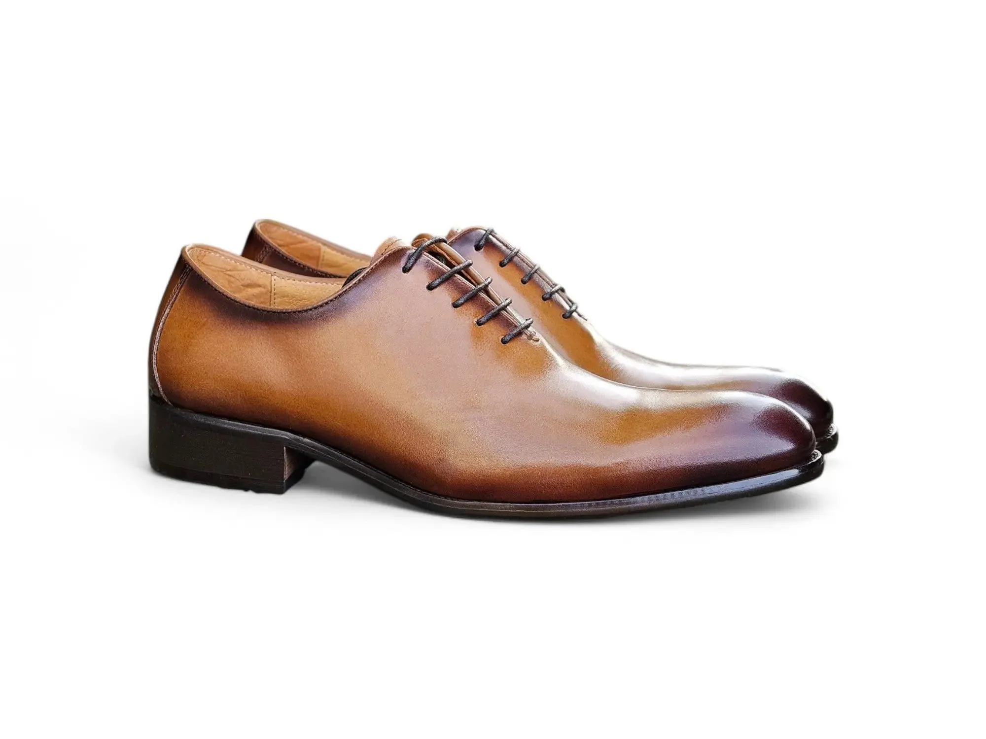 Carrucci Shoes Calfskin Whole Cut Lace Up Oxford Leather KS505-12 - Image 7