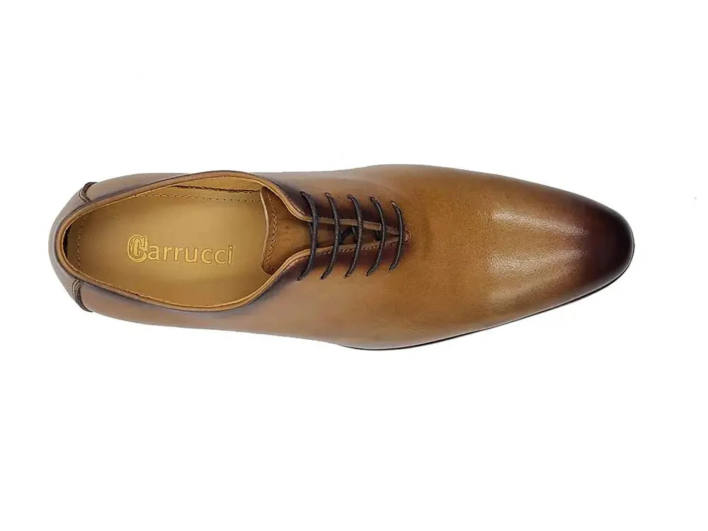 Carrucci Shoes Calfskin Whole Cut Lace Up Oxford Leather KS505-12 - Image 9