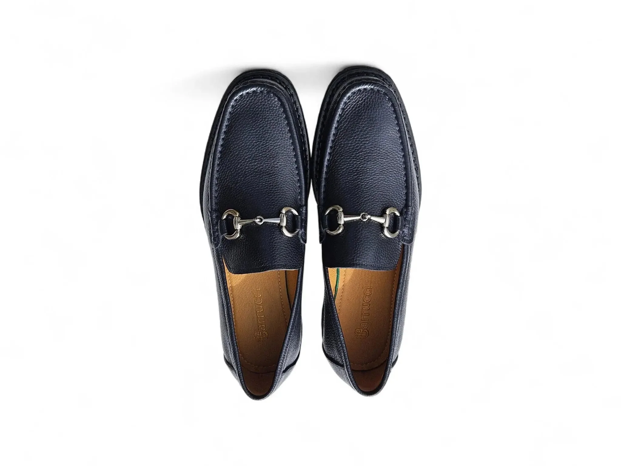 Carrucci Shoes CARRUCCI Men’s Horsebit Loafer Lug Sole Pebble Calfskin - Image 14