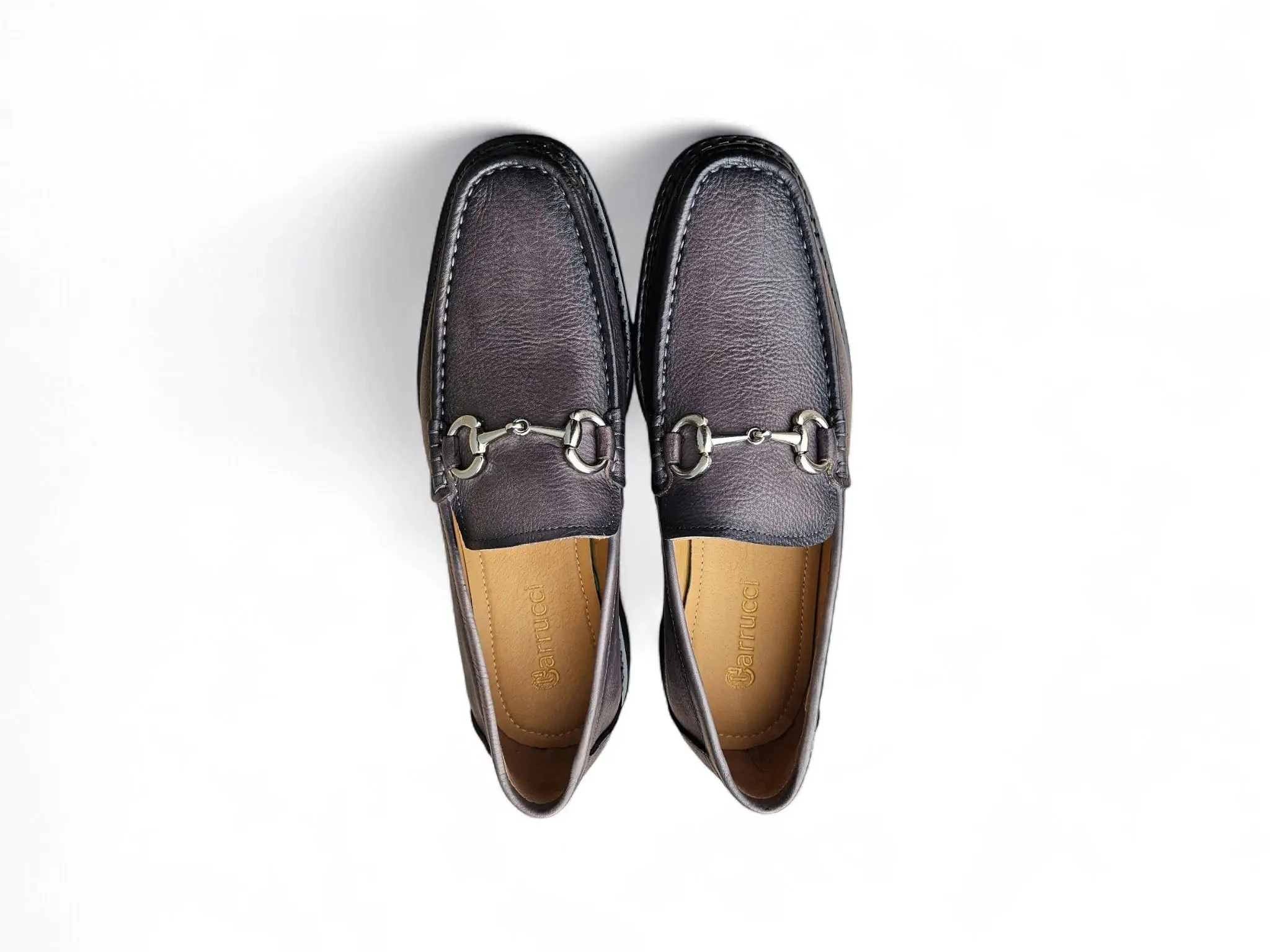 Carrucci Shoes CARRUCCI Men’s Horsebit Loafer Lug Sole Pebble Calfskin - Image 22