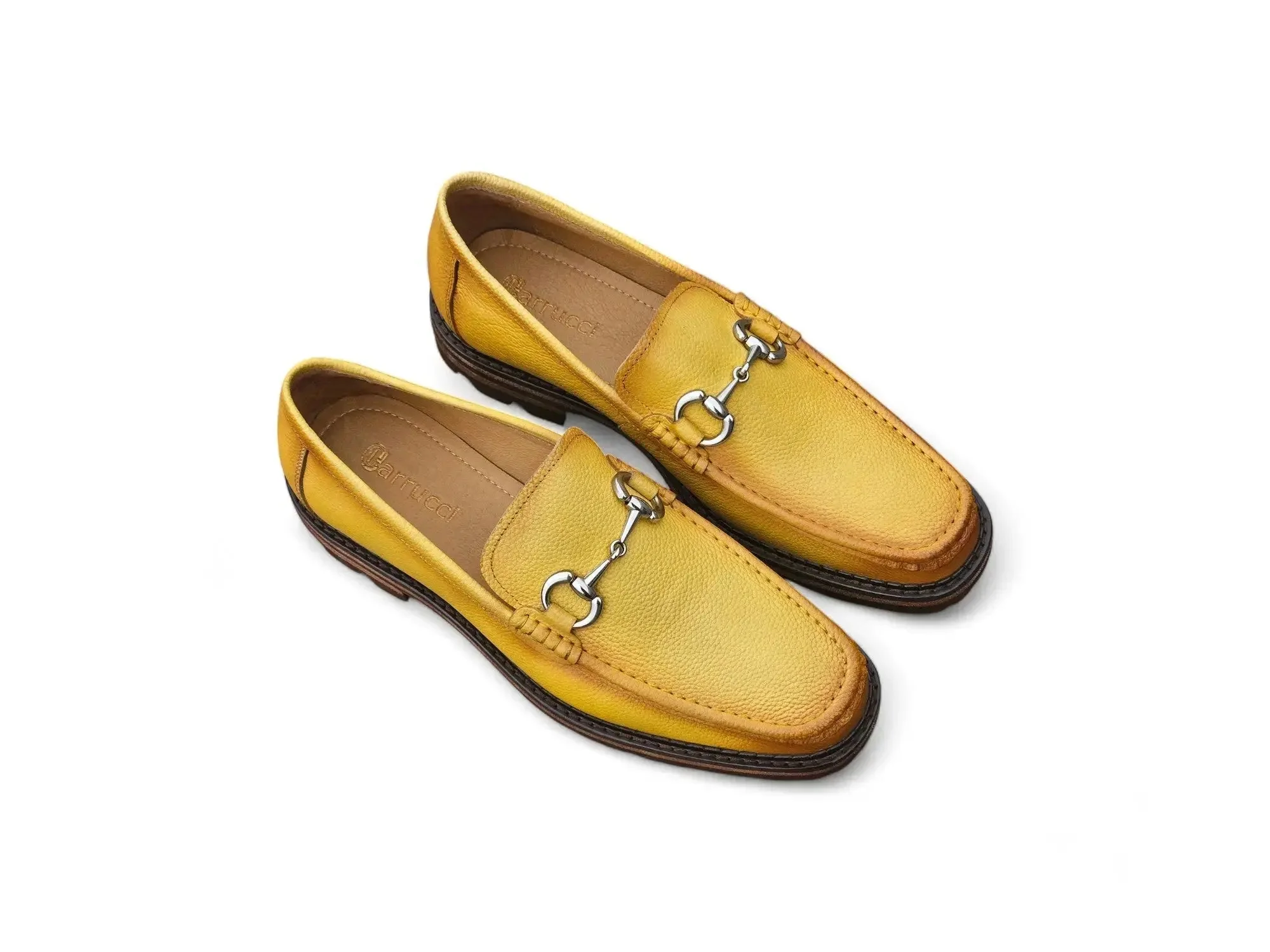 Carrucci Shoes CARRUCCI Men’s Horsebit Loafer Lug Sole Pebble Calfskin - Image 30