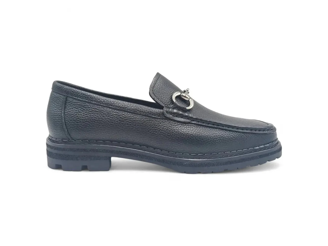Carrucci Shoes CARRUCCI Men’s Horsebit Loafer Lug Sole Pebble Calfskin - Image 34